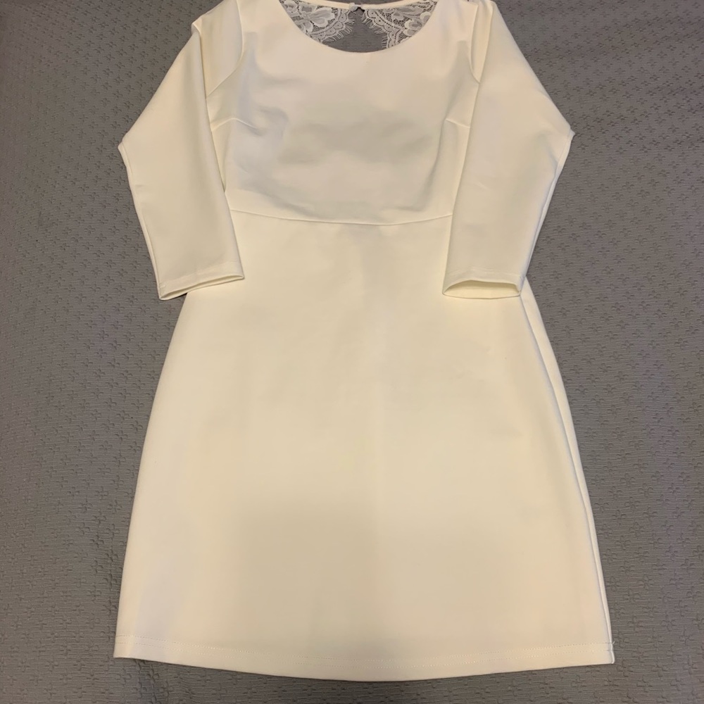 Love Language White Lace Bodycon Backless Dress